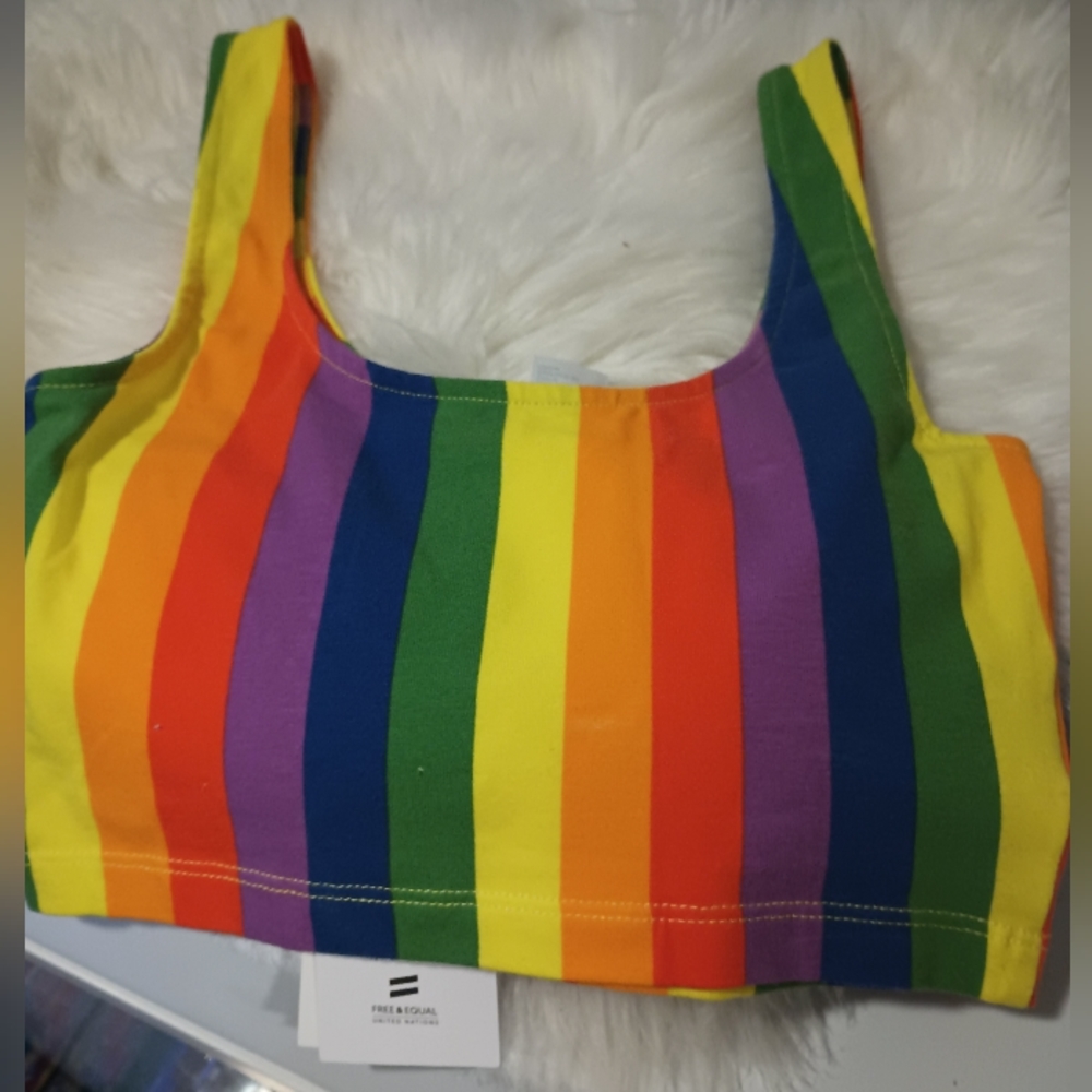 H&M rainbow cropped